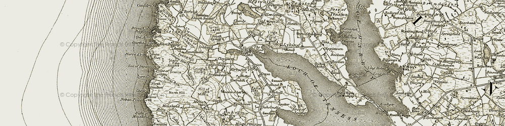 Old map of Linga Fiold in 1912