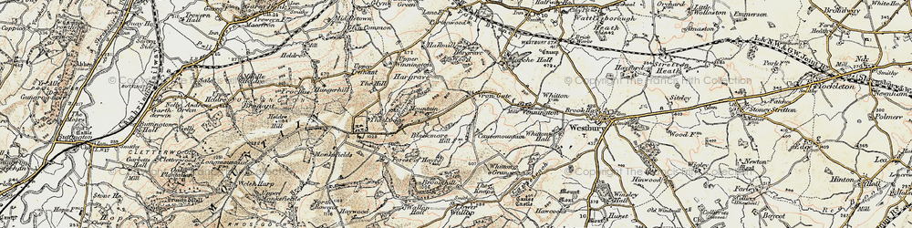 Old map of Broomhill in 1902