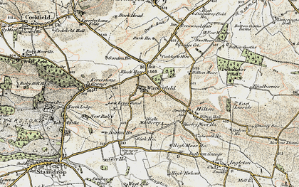 Old map of Burton Ho in 1903-1904