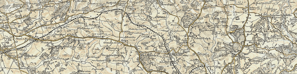Old map of Wacton in 1899-1902