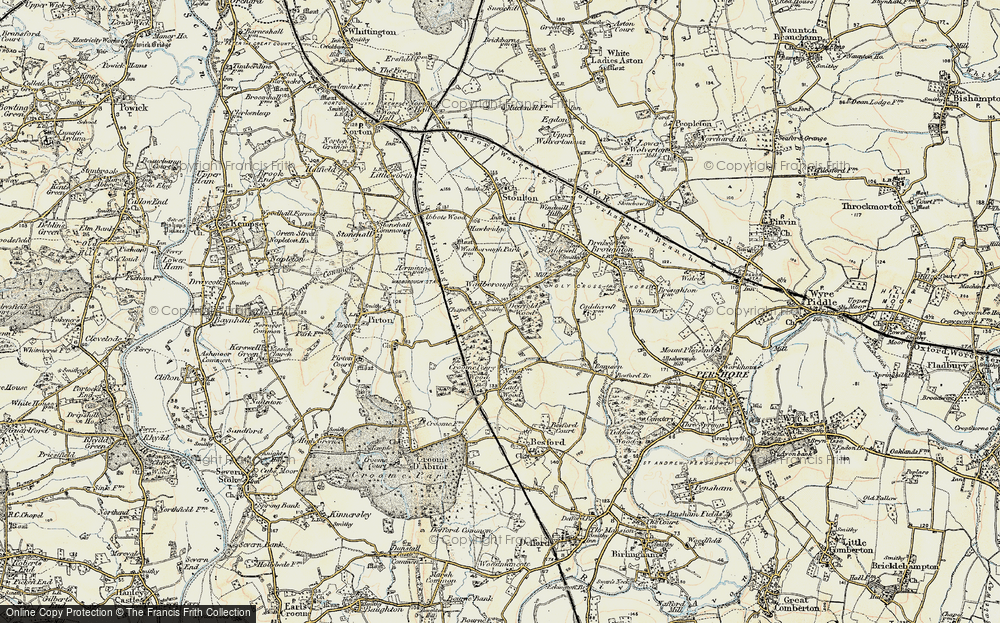 Old Map of Wadborough, 1899-1901 in 1899-1901
