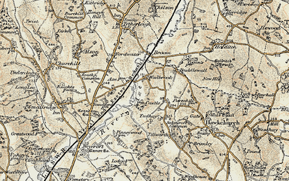 Old map of Wadbrook in 1898-1899
