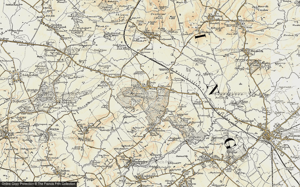 Old Map of Historic Map covering Fleet Marston Fm in 1898