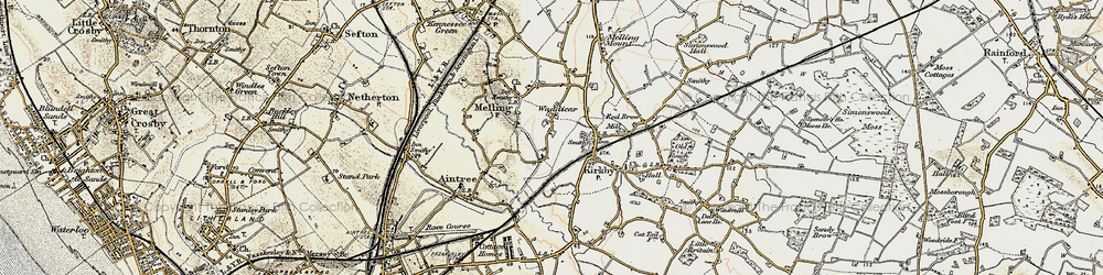 Old map of Waddicar in 1902-1903