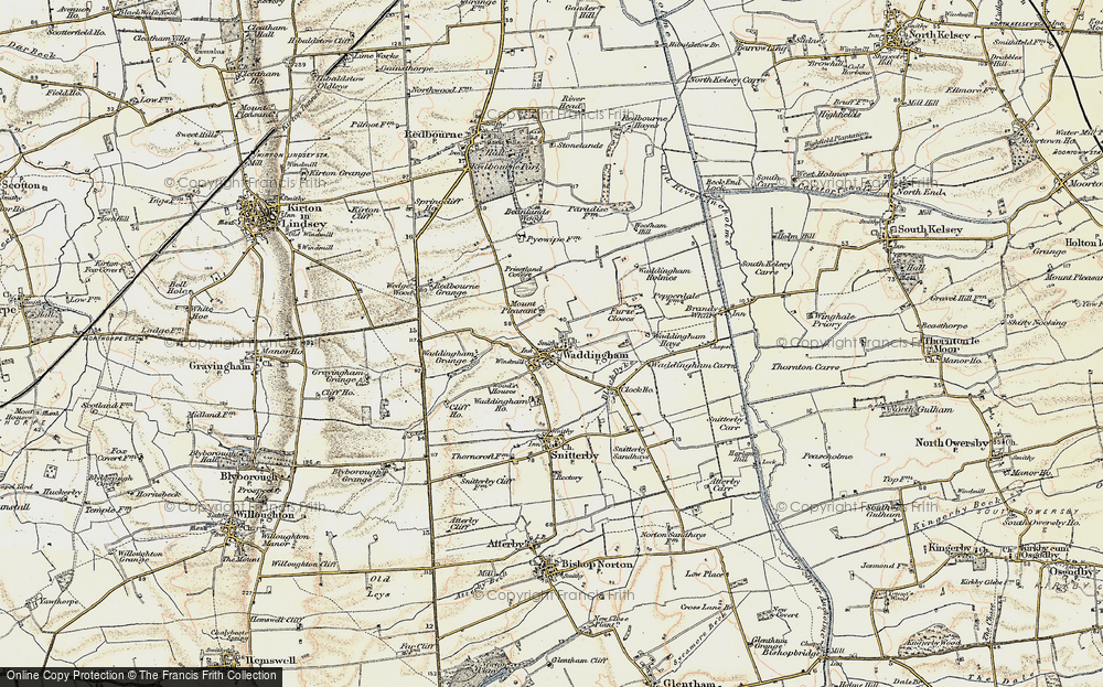 Old Map of Waddingham, 1903-1908 in 1903-1908