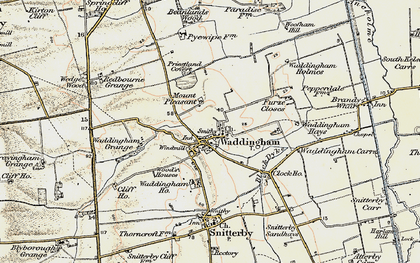 Old map of Waddingham in 1903-1908