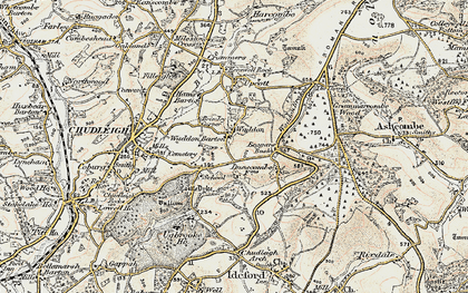 Old map of Waddon in 1899-1900