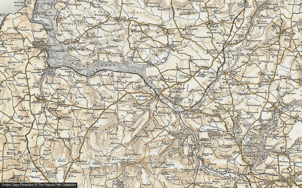 Old Map of Wadebridge, 1900 in 1900