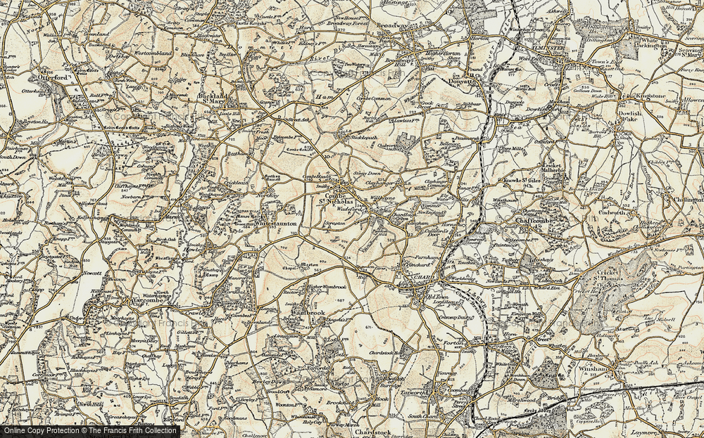 Old Map of Wadeford, 1898-1899 in 1898-1899