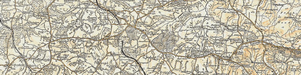 Old map of Wadhurst in 1898