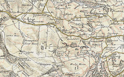 Old map of Brampton East Moor in 1902-1903