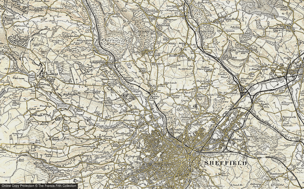Old Map of Wadsley Bridge, 1903 in 1903