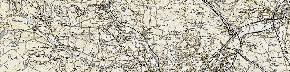 Old map of Wadsley Bridge in 1903