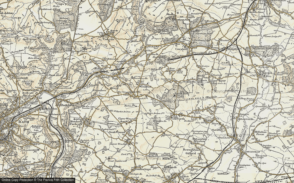 Old Map of Wadswick, 1899 in 1899