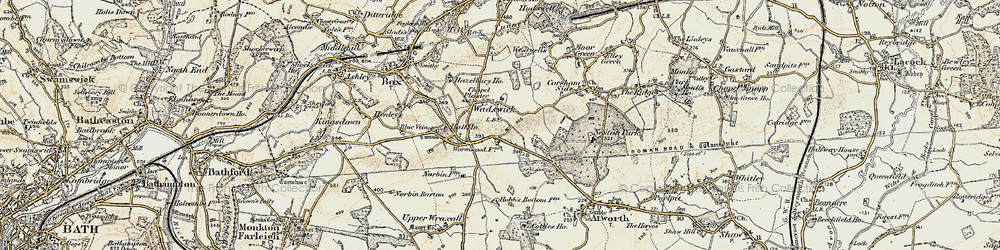 Old map of Wadswick in 1899