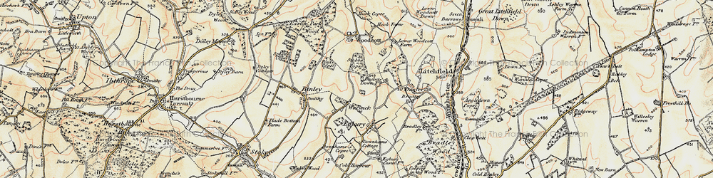 Old map of Wadwick in 1897-1900