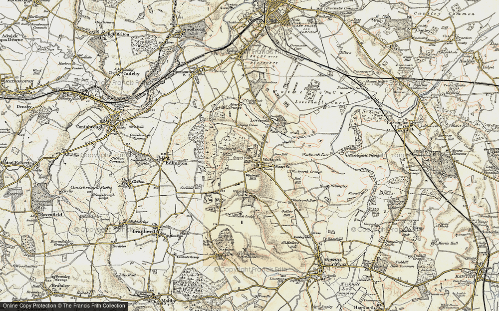 Old Map of Wadworth, 1903 in 1903