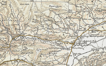 Old map of Waen in 1902-1903