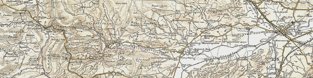 Old map of Waen in 1902-1903