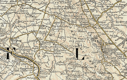 Old map of Waen-trochwaed in 1902-1903