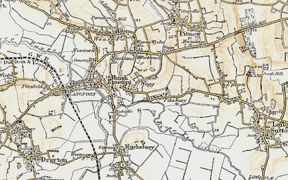 Old map of Wagg in 1898-1900