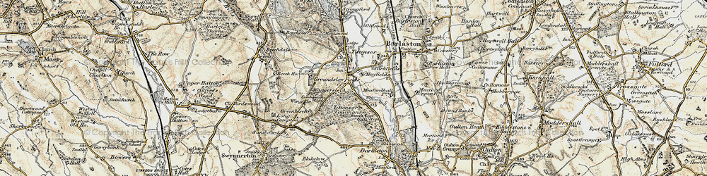 Old map of Tittensor Chase in 1902