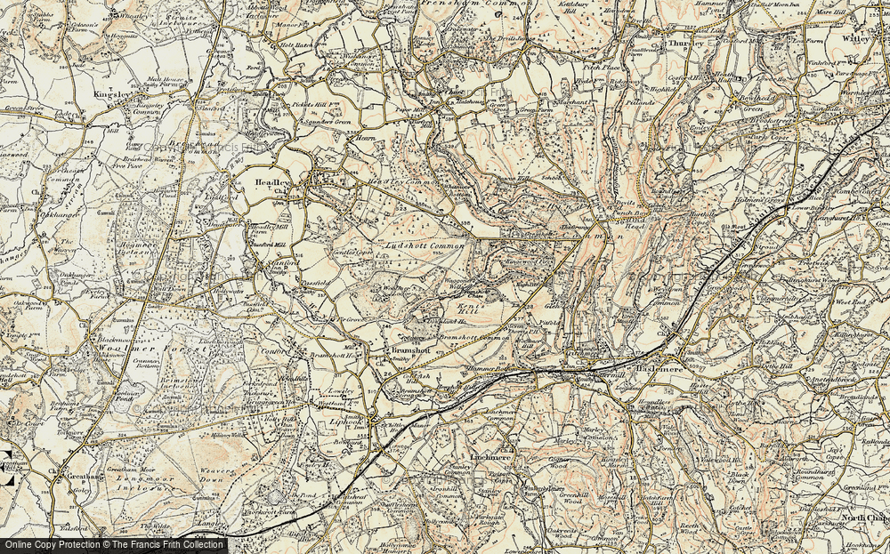 Old Map of Waggoners Wells, 1897-1909 in 1897-1909