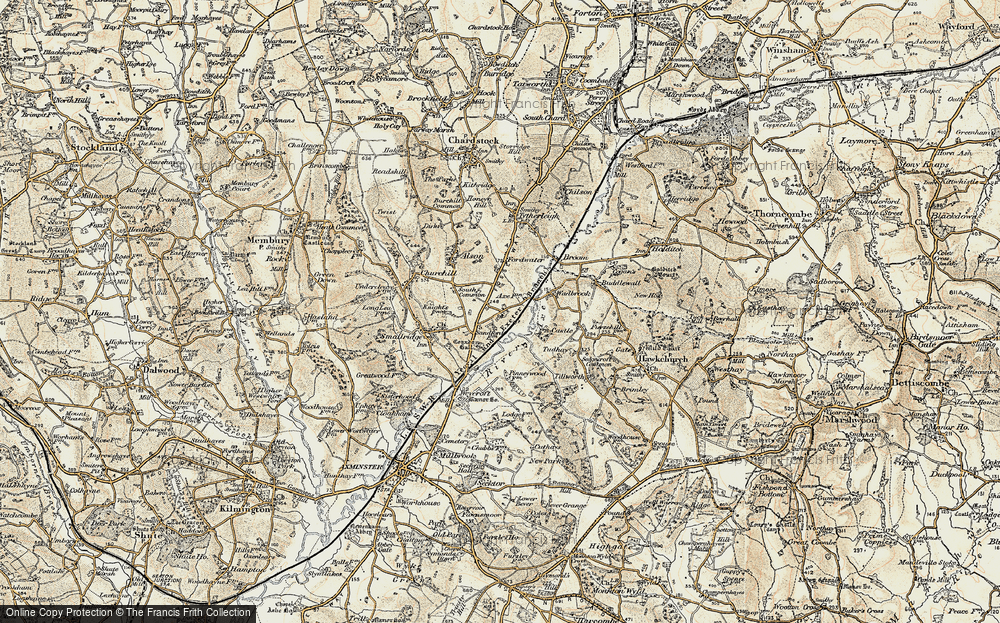 Old Map of Waggs Plot, 1898-1899 in 1898-1899