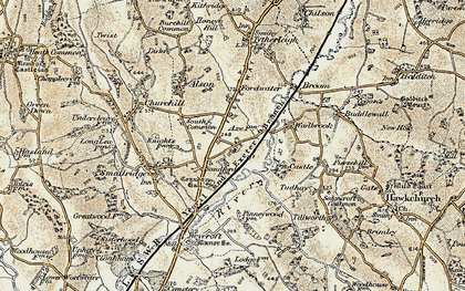 Old map of Waggs Plot in 1898-1899