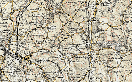 Old map of Wain Lee in 1902-1903