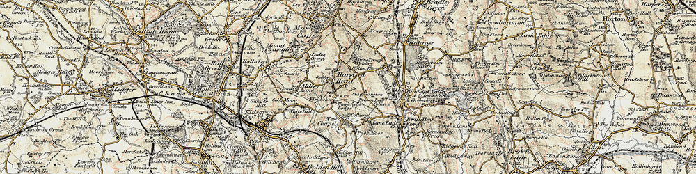 Old map of Wain Lee in 1902-1903