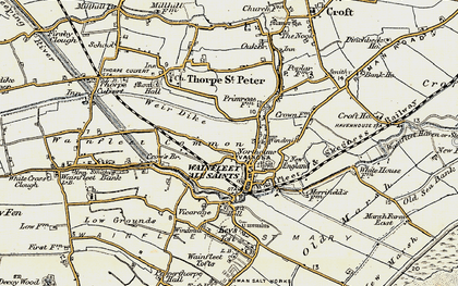 Old map of Wainfleet All Saints in 1901-1903
