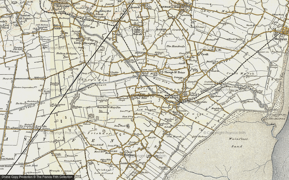 Old Map of Wainfleet Bank, 1901-1903 in 1901-1903