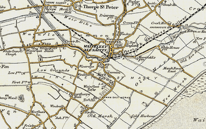 Old map of Wainfleet St Mary in 1901-1903
