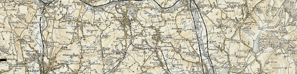 Old map of Waingroves in 1902