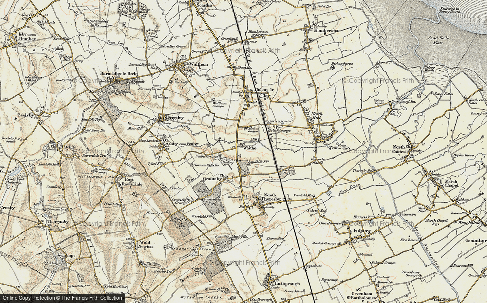 Old Map of Waithe, 1903-1908 in 1903-1908