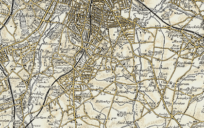 Old map of Wake Green in 1901-1902