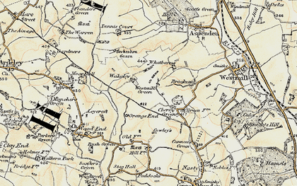 Old map of Wakeley in 1898-1899