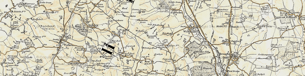 Old map of Wakeley in 1898-1899