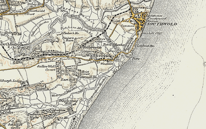 Old map of Walberswick in 1901-1902