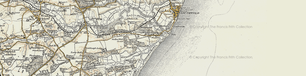 Old map of Westwood Marshes in 1901-1902