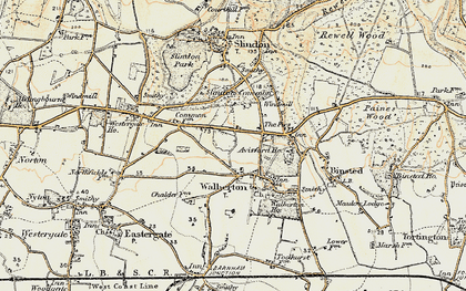 Old map of Slindon Common in 1897-1899