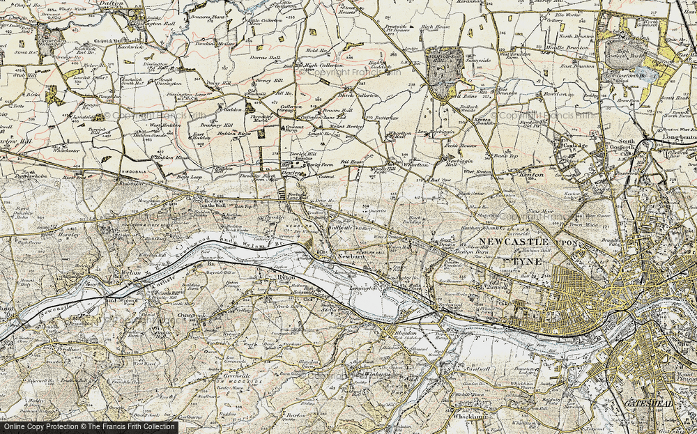 Old Map of Walbottle, 1901-1903 in 1901-1903