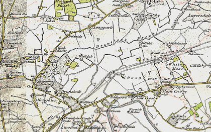 Old map of Walby in 1901-1904
