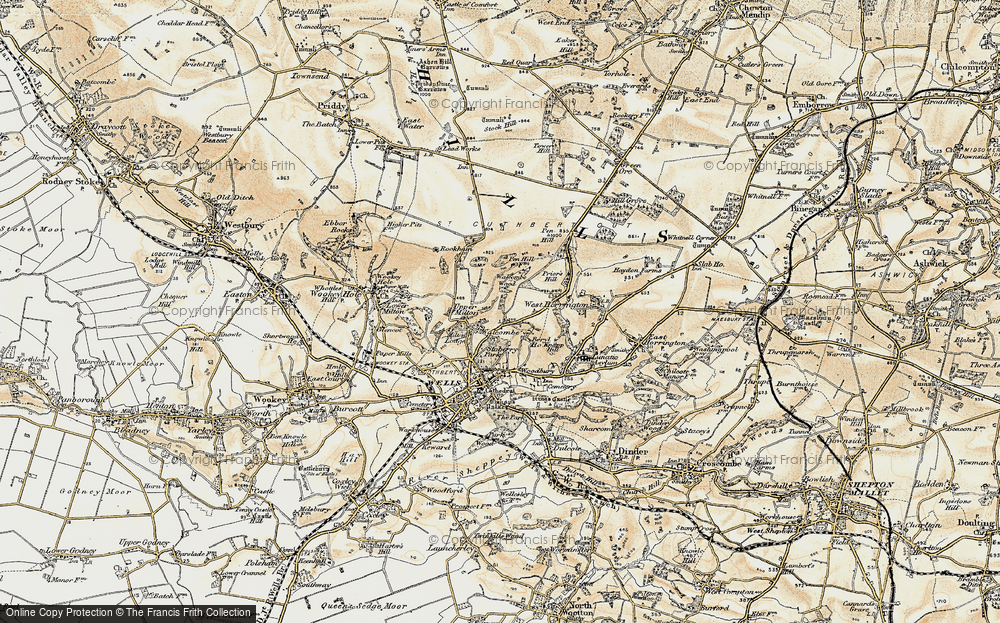 Old Map of Walcombe, 1899 in 1899