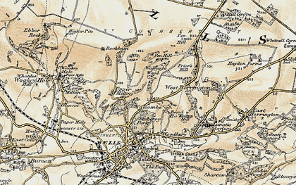 Old map of Beryl in 1899