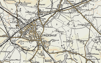 Old map of Walcot in 1897-1899