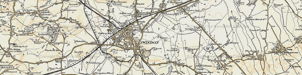 Old map of Walcot in 1897-1899