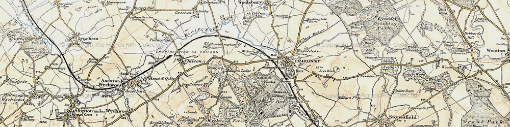 Old map of Wychwood Forest in 1898-1899