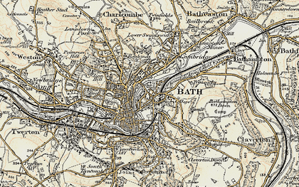 Old map of Walcot in 1898-1899
